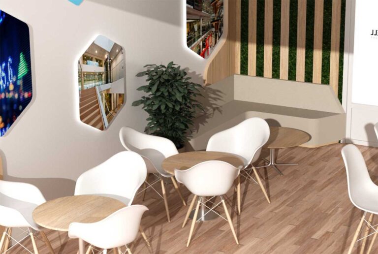 Display booth for the MIPIM exhibition