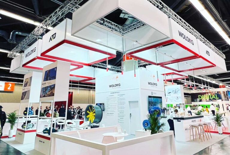 side view of the booth