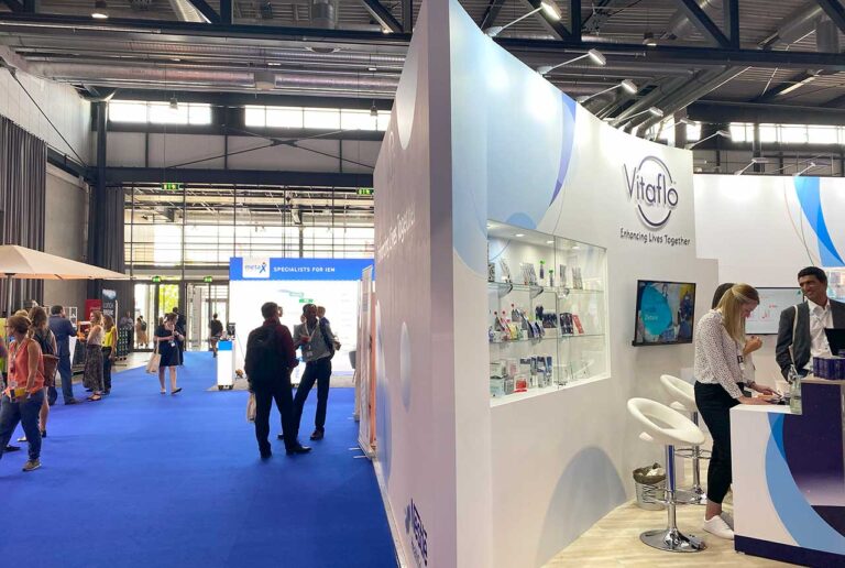 Exhibition stand for a pharmaceutical company