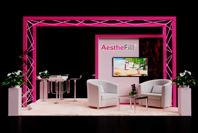 Stand de feria para cosméticos