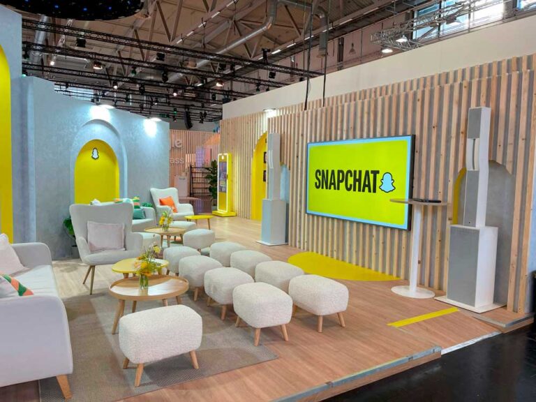 Stand de feria de Snapchat