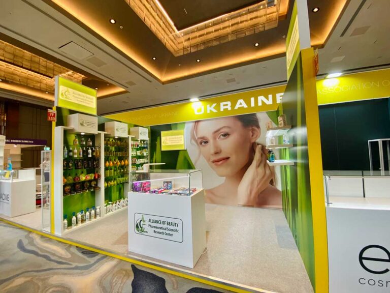 stand para la industria de belleza