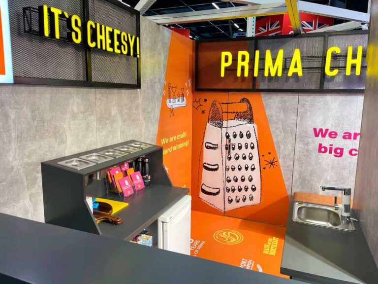 construcción de un stand en Alemania en la feria Anuga